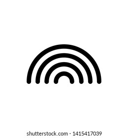 Rainbow Icon vector isolated on white background
