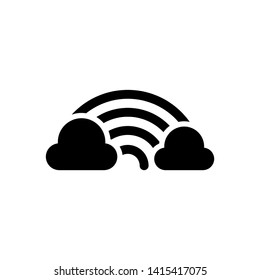 Rainbow Icon vector isolated on white background