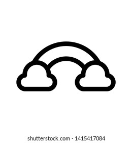 Rainbow Icon vector isolated on white background