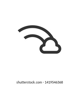 Rainbow Icon vector isolated on white background