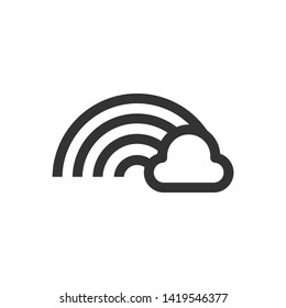 Rainbow Icon vector isolated on white background