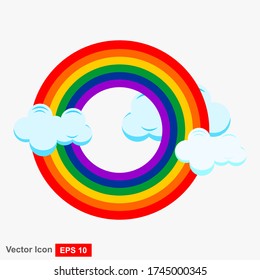 Rainbow icon vector isolated on white background for your web and mobile app design, Rainbow logo concept