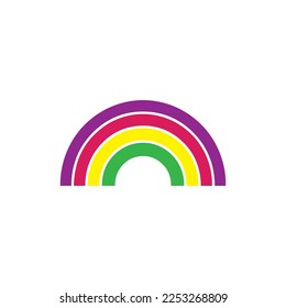 rainbow icon vector isolated on background