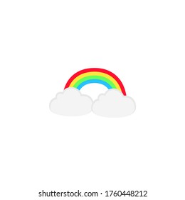 rainbow icon vector on a white background
