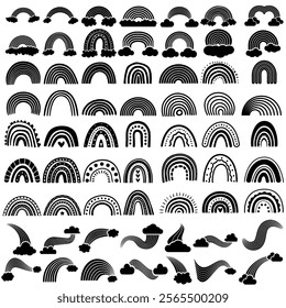 Rainbow icon vector set. Bow illustration sign collection. Iris symbol or logo.