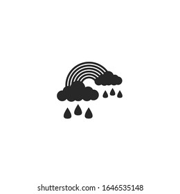 rainbow Icon vector sign isolated for graphic and web design. rainbow symbol template color editable on white background.