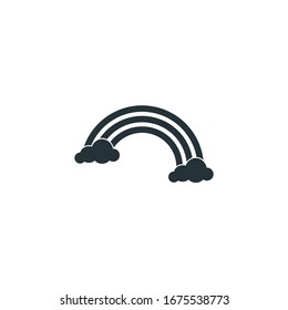 rainbow Icon vector sign isolated for graphic and web design. rainbow symbol template color editable on white background.
