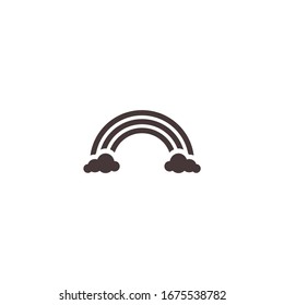 símbolo del vector del arco iris aislado para diseño gráfico y web. color de plantilla de símbolo arcoiris editable sobre fondo blanco.