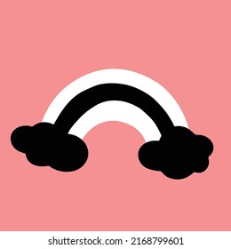 Rainbow icon vector sign isolated on colorful background. Rainbow silhouette symbol template. EPS 10.