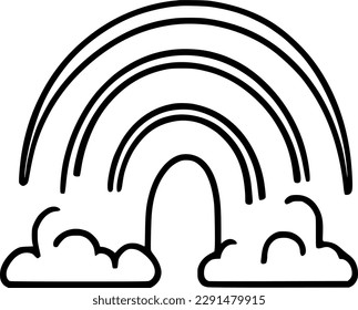 rainbow icon vector symbol design illustration