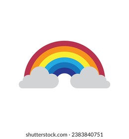 rainbow icon vector template illustration logo design