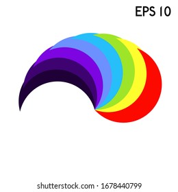 Rainbow icon vector. Weather after the rain symbol.