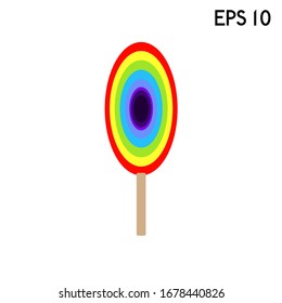 Vector de icono arco iris. Tiempo después del símbolo de la lluvia.
