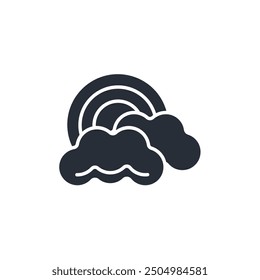 Rainbow icon. vector.Editable stroke.linear style sign for use web design,logo.Symbol illustration.