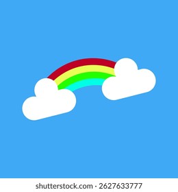 Rainbow icon. weather report forecast sig