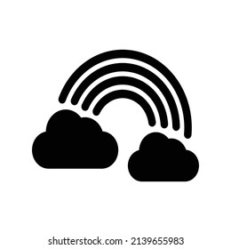 Rainbow icon, Weather icon vector illustration.