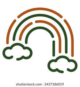 Regenbogen-Symbol für Web, App, Infografik, etc