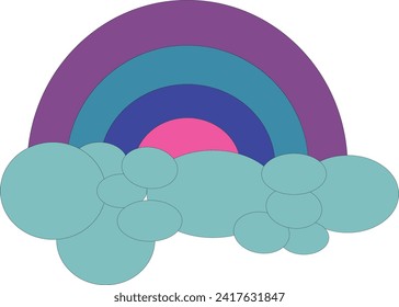 rainbow icon in white background