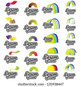 Rainbow Icons - Set - Isolated On White Background - Vector Illustration, Graphic Design Editable For Your Design. Rainbow Logo