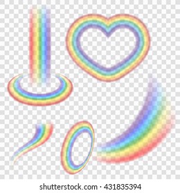 Rainbow icons set. Vector illustration.