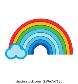 Rainbow icons of vector illustration on white