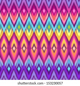 rainbow ikat vector ~ seamless background