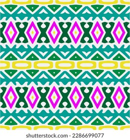 Rainbow ikat vector ~ seamless background.Tribal design for fashion,carpet, background, batik, wallpaper, clothing, wrapping, skirt.