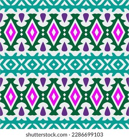 Vector arcoiris ~ fondo sin soldadura. Diseño tribal para moda, alfombra, fondo, batik, papel pintado, ropa, envoltura, falda.