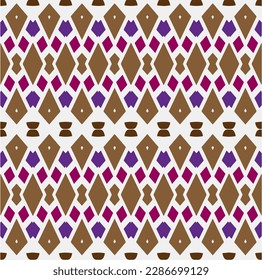 Rainbow ikat vector ~ seamless background.Tribal design for fashion,carpet, background, batik, wallpaper, clothing, wrapping, skirt.