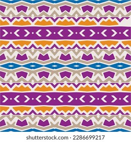 Rainbow ikat vector ~ seamless background.Tribal design for fashion,carpet, background, batik, wallpaper, clothing, wrapping, skirt.