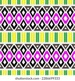 Vector arcoiris ~ fondo sin soldadura. Diseño tribal para moda, alfombra, fondo, batik, papel pintado, ropa, envoltura, falda.