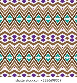 Rainbow ikat vector ~ seamless background.Tribal design for fashion,carpet, background, batik, wallpaper, clothing, wrapping, skirt.