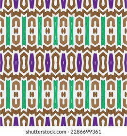 Rainbow ikat vector ~ seamless background.Tribal design for fashion,carpet, background, batik, wallpaper, clothing, wrapping, skirt.
