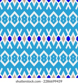 Rainbow ikat vector ~ seamless background.Tribal design for fashion,carpet, background, batik, wallpaper, clothing, wrapping, skirt.