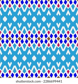 Regenbogen-Kat-Vektorgrafik ~ nahtloser Hintergrund.Tribal-Design für Mode, Teppich, Hintergrund, Batik, Tapete, Kleidung, Umhüllung, Rock.