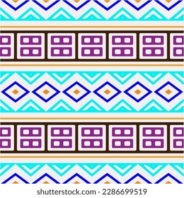 Rainbow ikat vector ~ seamless background.Tribal design for fashion,carpet, background, batik, wallpaper, clothing, wrapping, skirt.