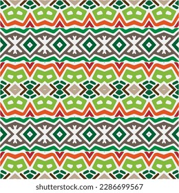 Rainbow ikat vector ~ seamless background.Tribal design for fashion,carpet, background, batik, wallpaper, clothing, wrapping, skirt.