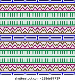 Vector arcoiris ~ fondo sin soldadura. Diseño tribal para moda, alfombra, fondo, batik, papel pintado, ropa, envoltura, falda.