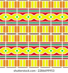 Rainbow ikat vector ~ seamless background.Tribal design for fashion,carpet, background, batik, wallpaper, clothing, wrapping, skirt.