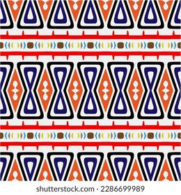 Rainbow ikat vector ~ seamless background.Tribal design for fashion,carpet, background, batik, wallpaper, clothing, wrapping, skirt.