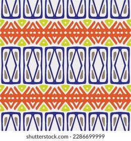 Rainbow ikat vector ~ seamless background.Tribal design for fashion,carpet, background, batik, wallpaper, clothing, wrapping, skirt.