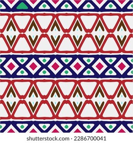 Rainbow ikat vector ~ seamless background.Tribal design for fashion,carpet, background, batik, wallpaper, clothing, wrapping, skirt.