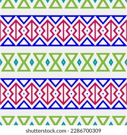 Rainbow ikat vector ~ seamless background.Tribal design for fashion,carpet, background, batik, wallpaper, clothing, wrapping, skirt.