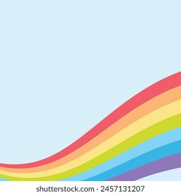 Rainbow illustration flat design template