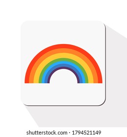 
Regenbogen-Illustration im flachen Stil. ökologisches Thema. Regenbogendesign.