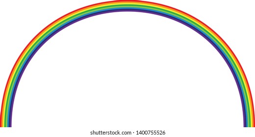 Rainbow illustration, rainbow graphic element  isolated on white