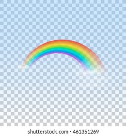 Rainbow illustration. Isolated on transparent background. Vector illustration, eps 10.