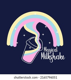 
RAINBOW ILLUSTRATION AND MAGIC MILKSHAKE