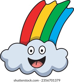 rainbow illustration object vector design