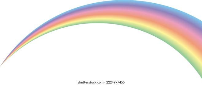 Regenbogengrafik auf weißem Hintergrund.